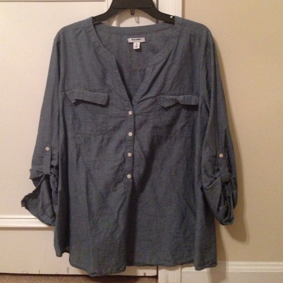 Old Navy 'Denim' Peasant Top