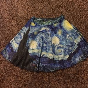 Medium starry night high rise skirt
