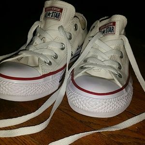 White and red converse