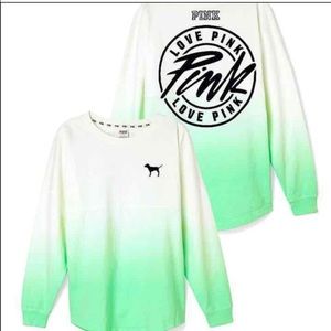 NWOT VS PINK green ombré crew