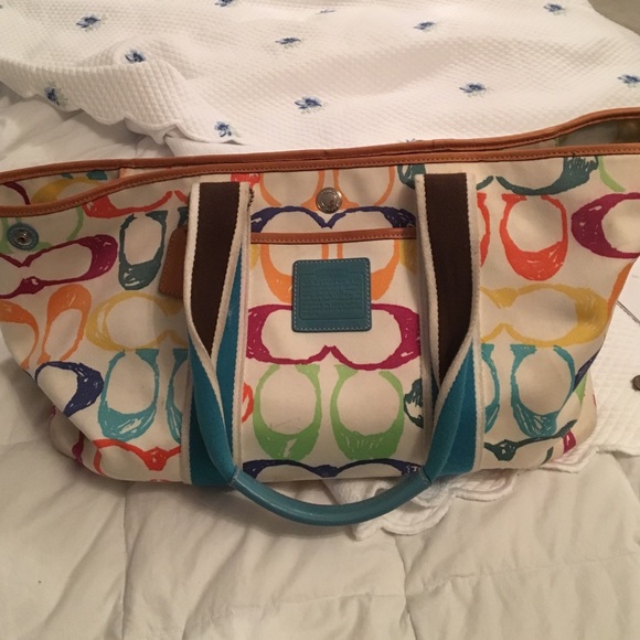 Colored C's Coach Tote