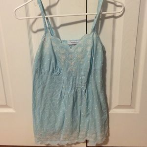 Blue baby doll blouse, size S