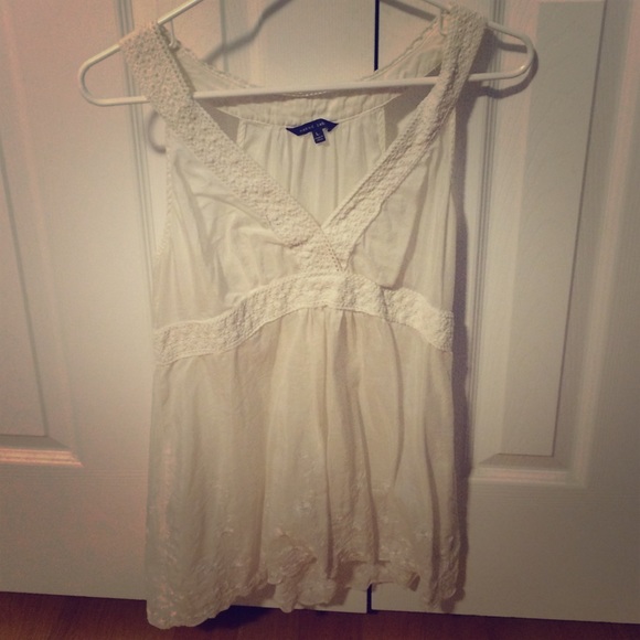 White/cream baby doll blouse