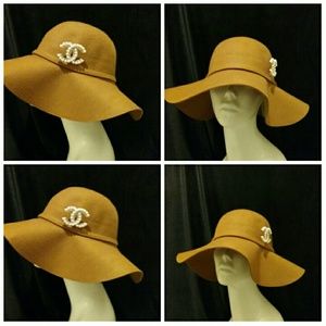 Hat with Chanel  Brooch