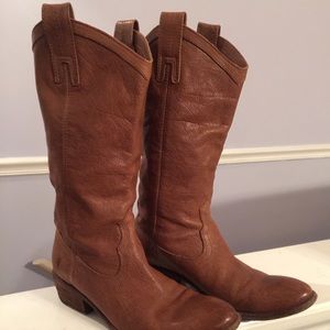Frye Carson Pullon Boots Brown Cognac Size 7.5