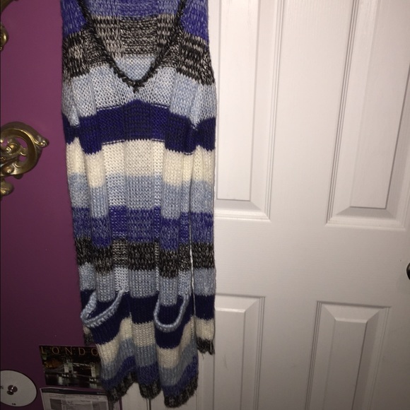 Blue striped sweater