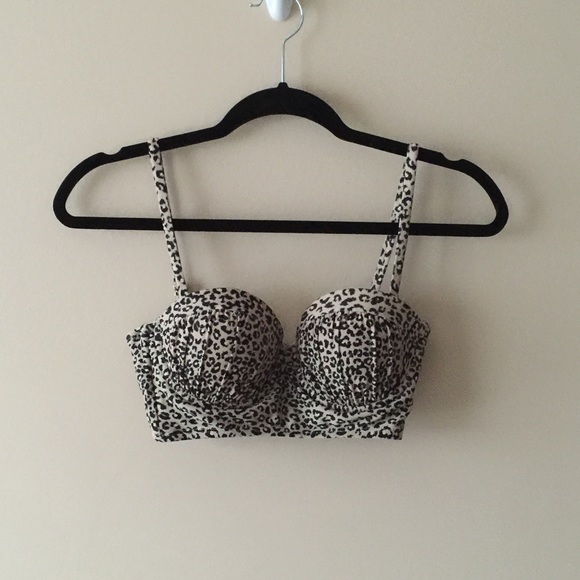 Leopard print bikini top