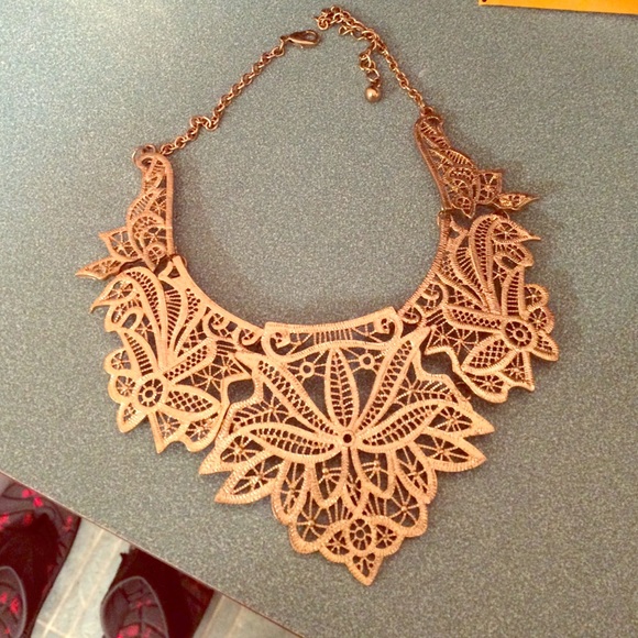 Gold statement necklace