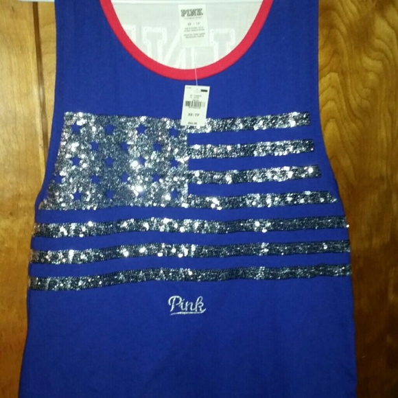 NWT PINK bling america tank