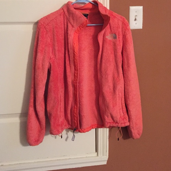 Size small coral women's fleece North Face jacket!