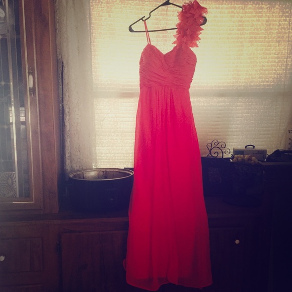 Coral prom or bridesmaid dress
