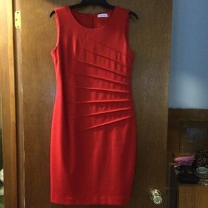 Beautiful Calvin Klein Red Dress. Size 8.