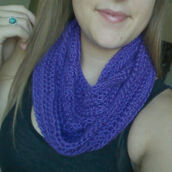 Purple infinity scarf