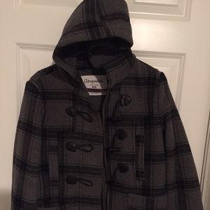 Black and gray plaid jacket