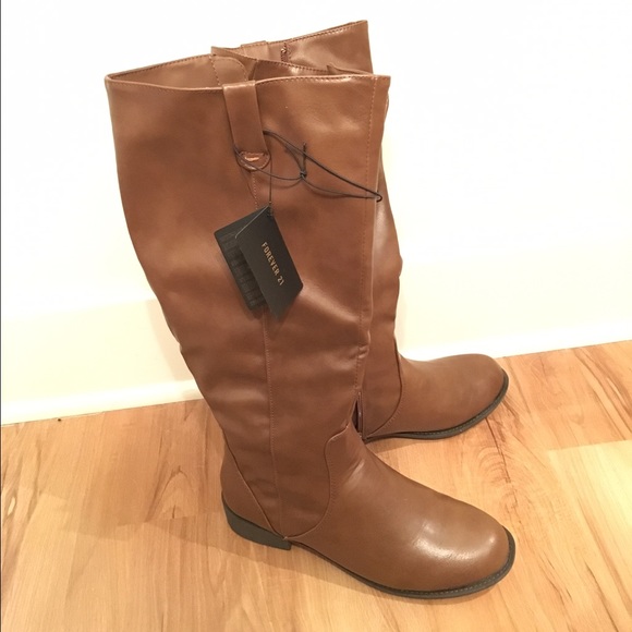Faux Leather Riding Boots
