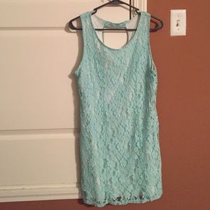 Size medium cute Aqua lace dress