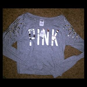 NWT VS Pink crop crew