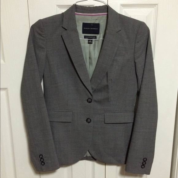 Banana Republic Gray Suit Jacket - Italian Fabric