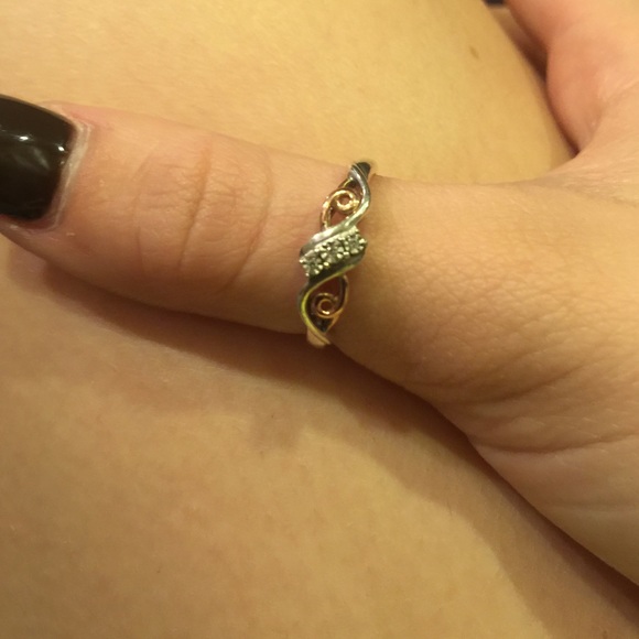 Sterling Silver and Rose Gold Ring