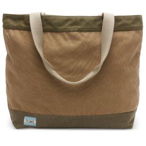 BRAND NEW Toms Khaki Canvas Transport Tote