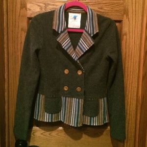 Button up sweater blazer