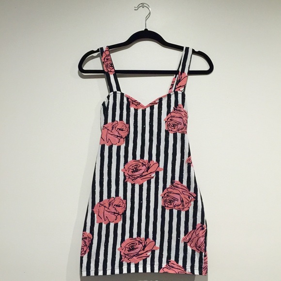 Striped Rose Dress - Picture 2 of 3