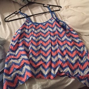 Size medium blue and pink chevron tank top!