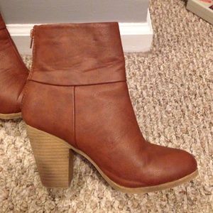 Tan booties