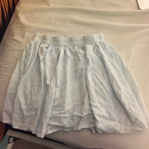 Brandy Melville baby blue flowy skirt
