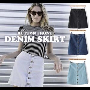 black American apparel button skirt