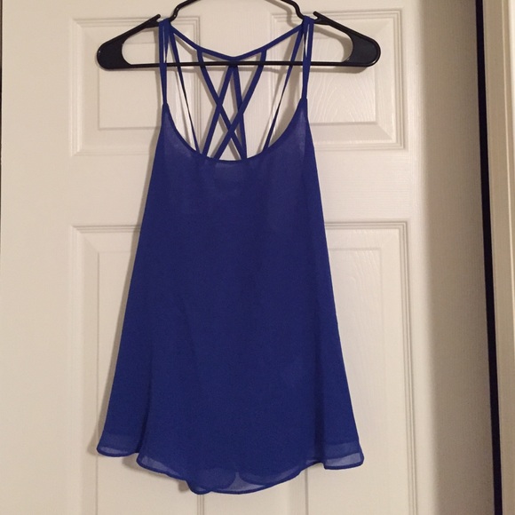 Blue Sleeveless Top
