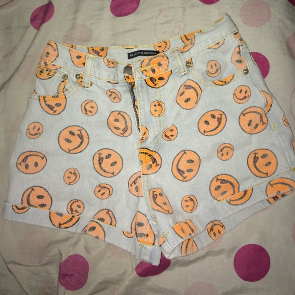 Printed high waisted shorts