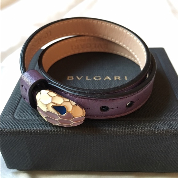 Purple Bvlgari Serpenti Wrap Bracelet