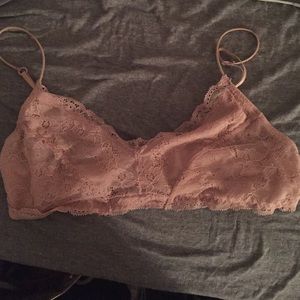 pink lace bralette