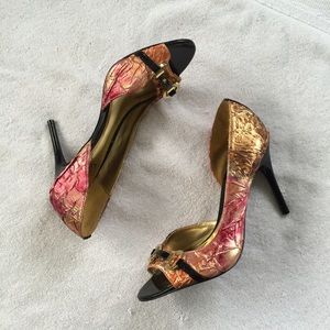 Carlos Santana peep toe heels