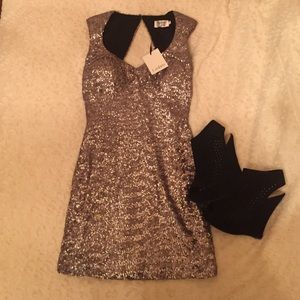 Sequin silver dress