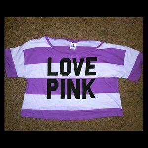 VS Pink crop tee
