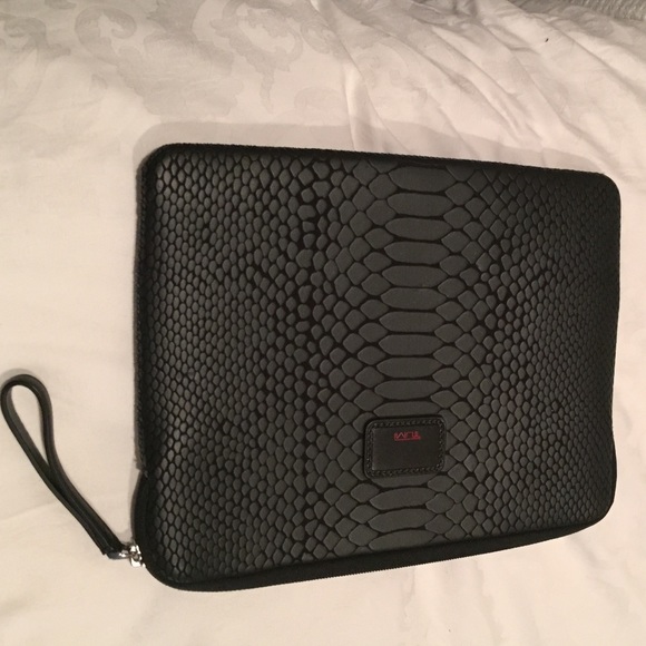 Cool tumi iPad case, snake print black