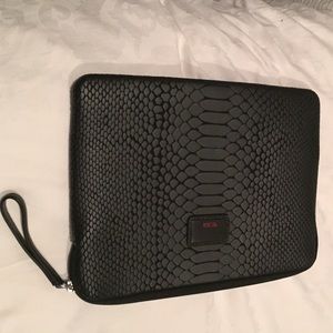 Cool tumi iPad case, snake print black