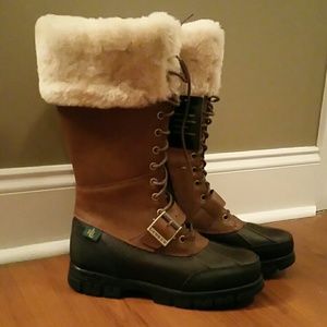 Ralph Lauren tall Quintana lace up boots