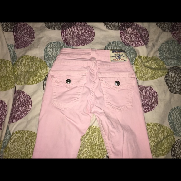 Powder pink true religion jeans
