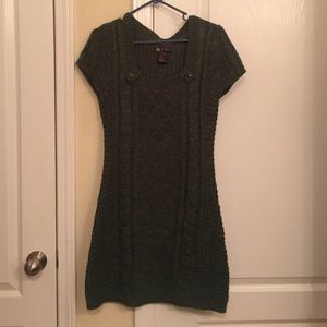 Green sweater dress
