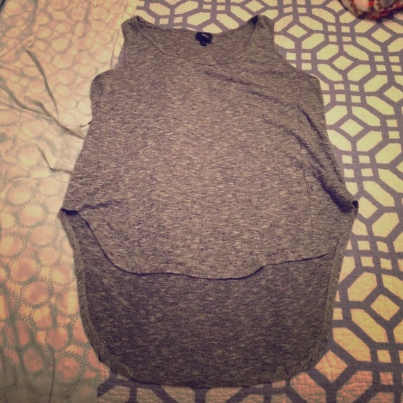 Heather grey hi lo sleeveless top