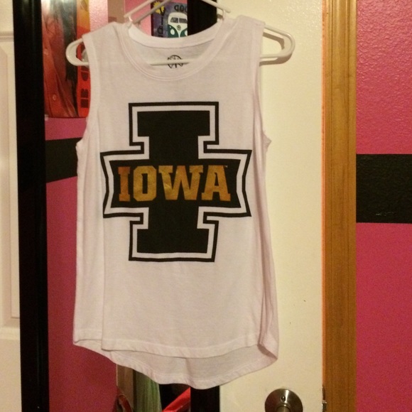 White Iowa Hawkeyes tank top