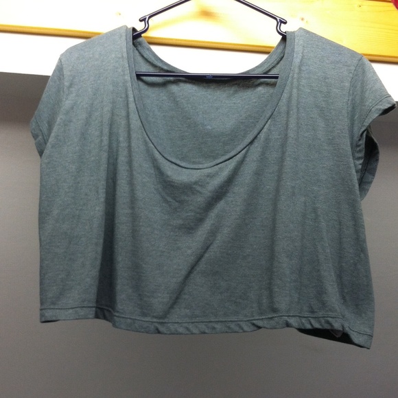 Pale green american apparel crop top