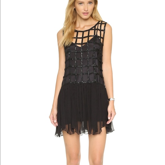Free People Sequined Drop Waist Dress