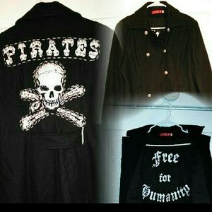 Free for Humanity Pea Coat,Jr. Large MAKE OFFERS!!