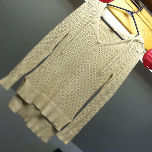 Tan roxy open knit cover up