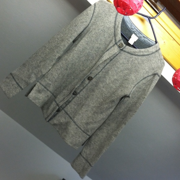 Grey wool J. Jill cardigan
