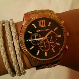 Gold Black Face Michael Kors Watch